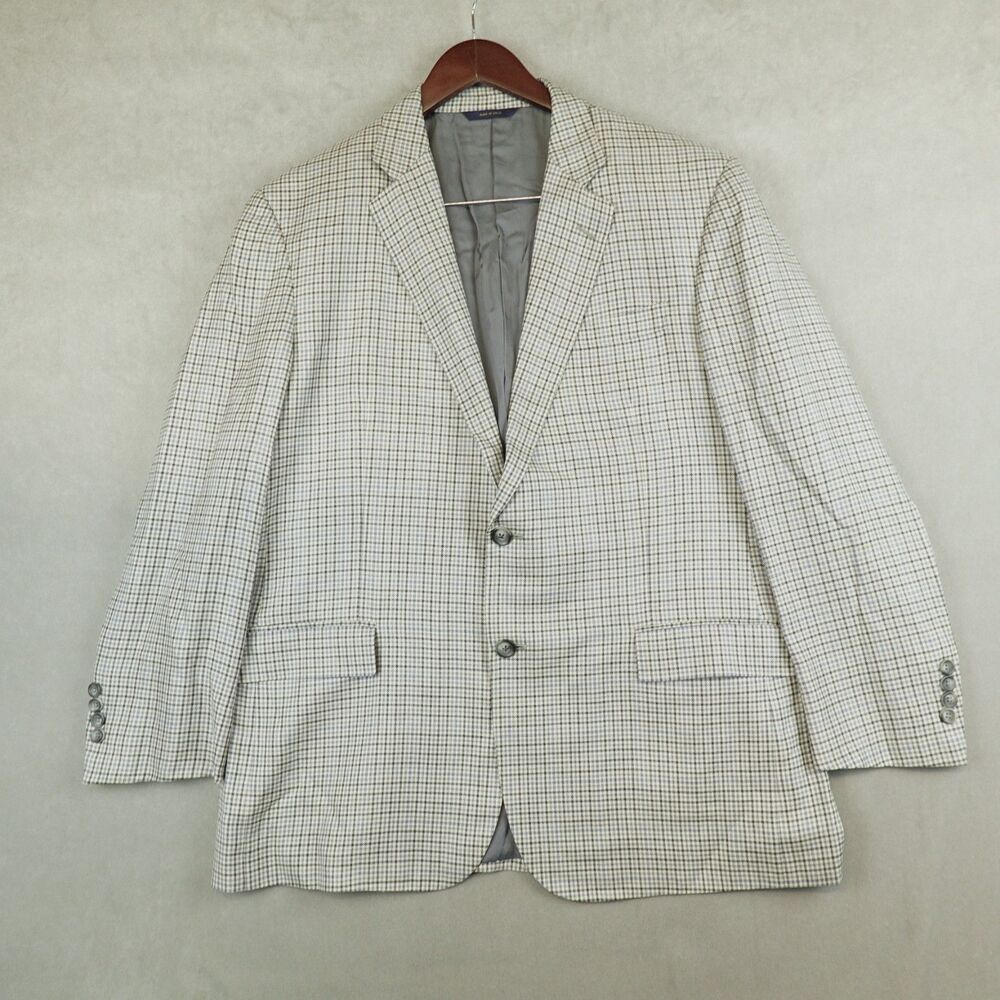 Brooks Brothers 1818 Madison Blazer Suit Jacket 44R Wool Silk Linen Full Canvas